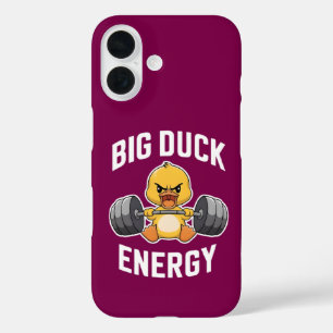 No Pain No Gain Duck Design Funny Fitness Art iPhone 16 Case