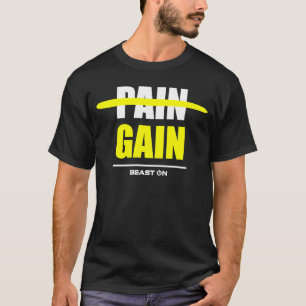 No Pain No Gain Fitness Gym Bodybuilding Training T-Shirt