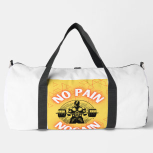No Pain No Gain Gym Motivation Bodybuilding Phone Duffle Bag