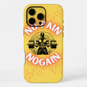 No Pain No Gain Gym Motivation Bodybuilding Phone iPhone 16 Pro Max Case