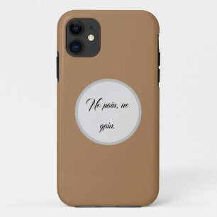 No Pain No Gain GYM Motivation quotes And Lig iPhone 11 Case