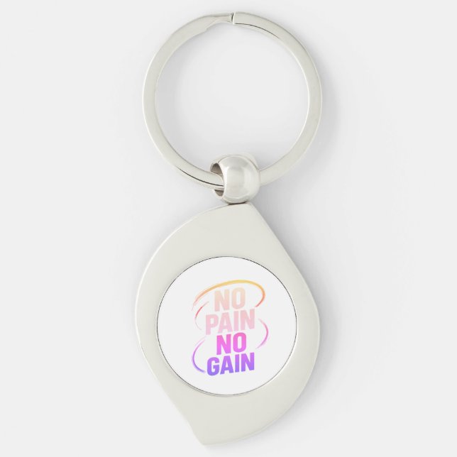 No Pain No Gain Keychain  (Front)