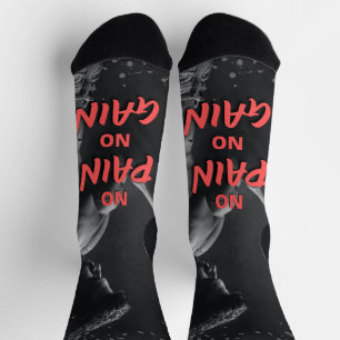 No Pain No Gain Motivation Socks