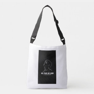 No Pain No Gain Motivational Crying Man Tote Bag