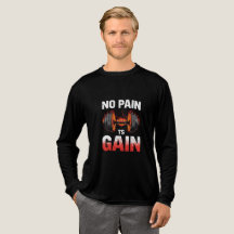 “No Pain No Gain Motivational Gym T-Shirt”