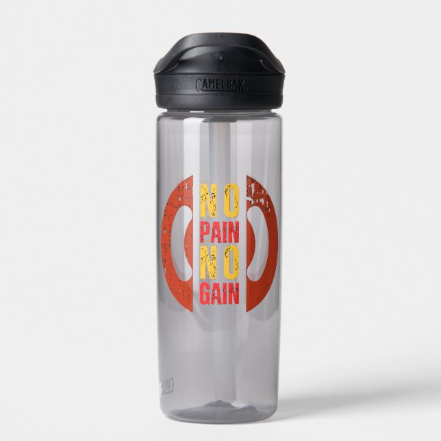 No Pain No Gain Sports Water Bottle: Lightweight M Bottle (Back)