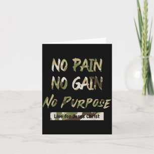 No Pain No Purse Live For Jesus Christian Redleg C Card