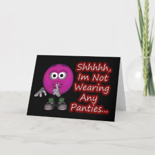No Panties Valentines Card with