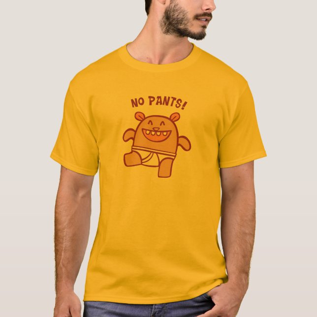 No Pants! - Orange T-Shirt (Front)
