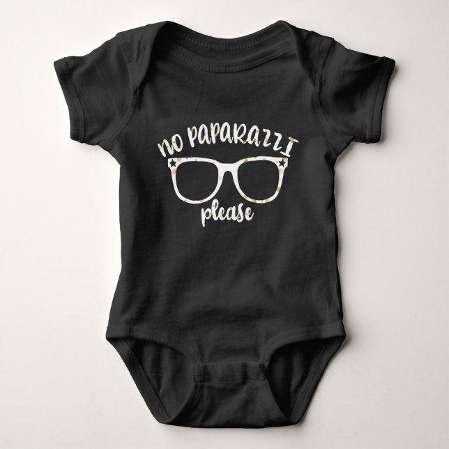 No Paparazzi Please Baby Bodysuit (Front)