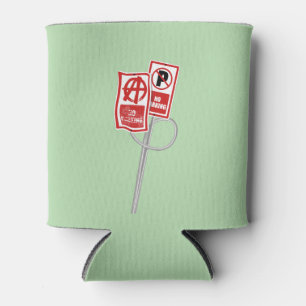 No parking anarchy sign can cooler