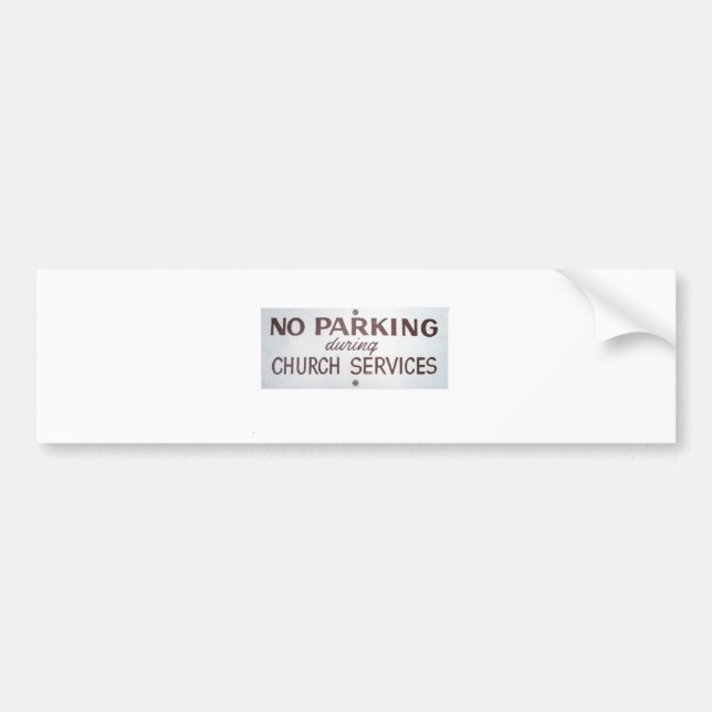 No Parking Bumper Sticker (Front)