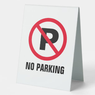No parking forbidden to park letter P reversible