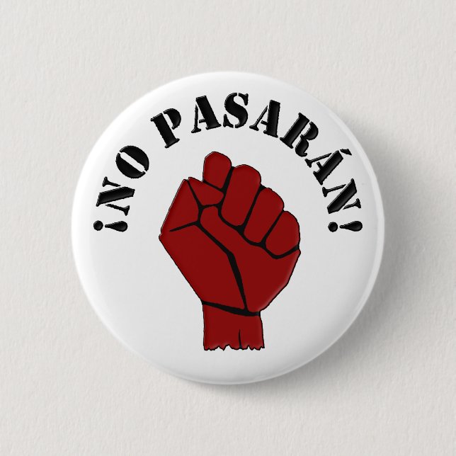 NO PASARAN 6 CM ROUND BADGE (Front)