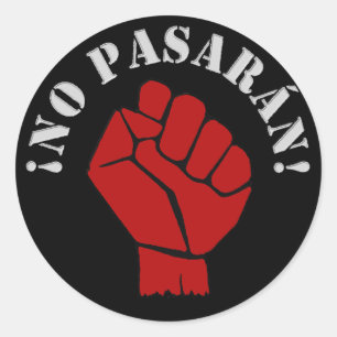 NO PASARAN CLASSIC ROUND STICKER