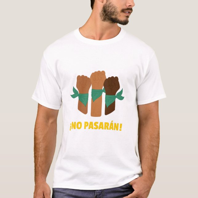 no pasaran hand support T-Shirt (Front)