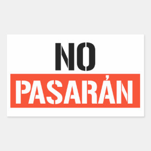 No Pasaran Rectangular Sticker