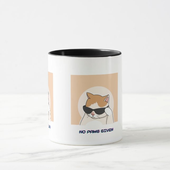 No Paws Given Mug – Cute Coffee mug for Cat lovers (Center)