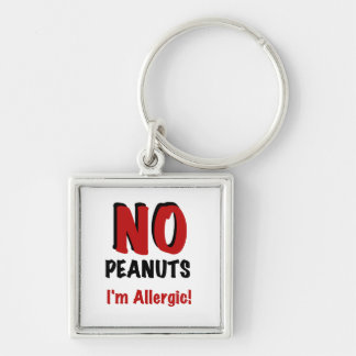 NO Peanuts I'm Allergic Key Ring