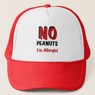 NO Peanuts I'm Allergic Trucker Hat