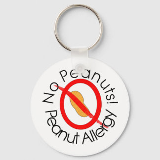 No Peanuts! Peanut Allergy Key Ring