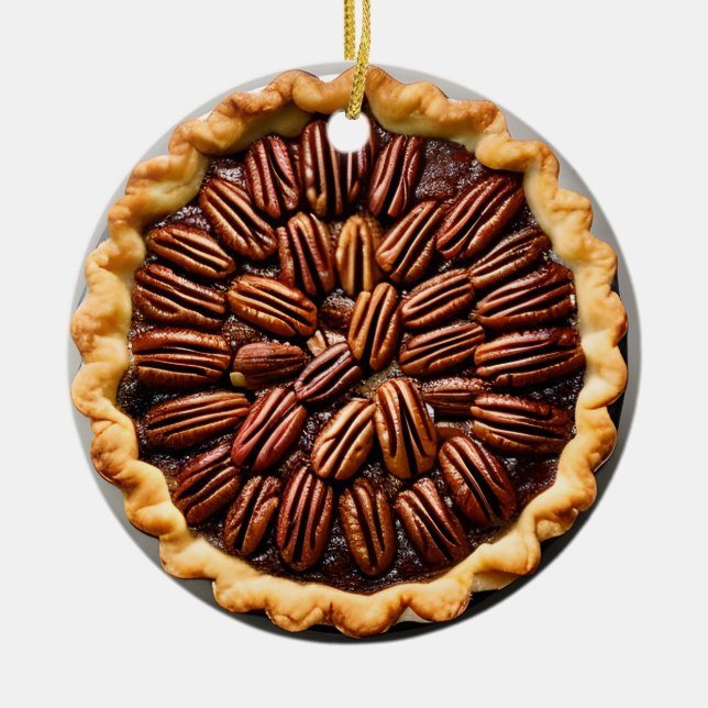 No Pecan at Your Presents  | Food Pun Humour Ceramic Ornament (Front)