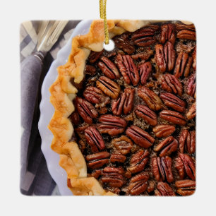 No Pecan at Your Presents Funny Food Pun Ceramic Ornament