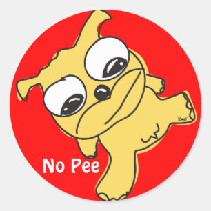 No Pee Sticker