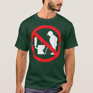 No Peeing  Lazy Halloween Costume Funny Pee Sign  T-Shirt