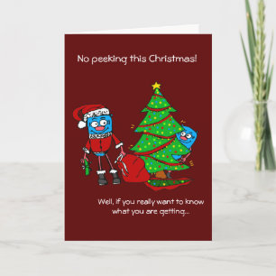 NO peeking Christmas card for Autism Donation
