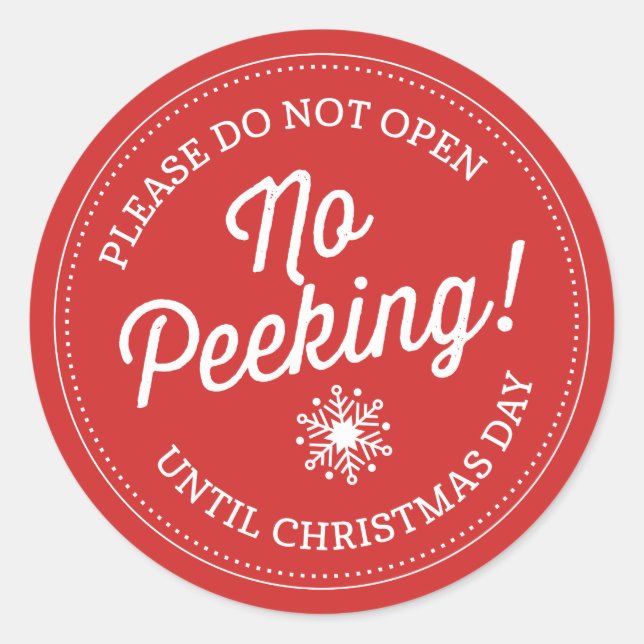 No Peeking! Christmas Stickers (Front)