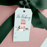 No Peeking Christmas Town & Tree Vintage Van Gift Tags<br><div class="desc">Celebrate the magical and festive holiday season with our custom holiday gift tag. Our vintage holiday design features a fun vintage town scenery and landscape. Every little detail is captured in this quaint little neighbourhood. Features Pink house decked out in festive decorations, pink snow covered trees, festive showman, lamp post,...</div>
