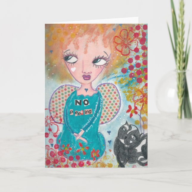 No Peeking Greeting card (Front)