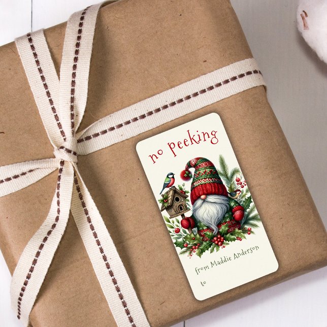 No Peeking Holiday Christmas Gnome Stickers (Creator Uploaded)