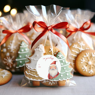 No Peeking   Santa Christmas Holiday Classic Round Sticker