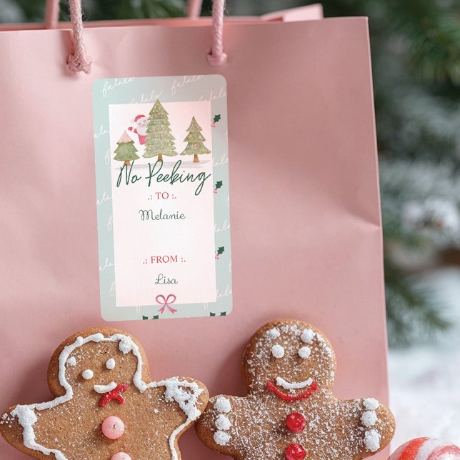 No Peeking Santa Claus Hiding, Christmas Tree (No Peeking Santa Claus Hiding, Christmas Tree Label)