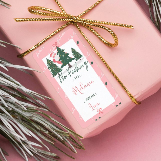 No Peeking Santa Claus Hiding, Christmas Tree Pink (No Peeking Santa Claus Hiding, Christmas Tree Pink Label)