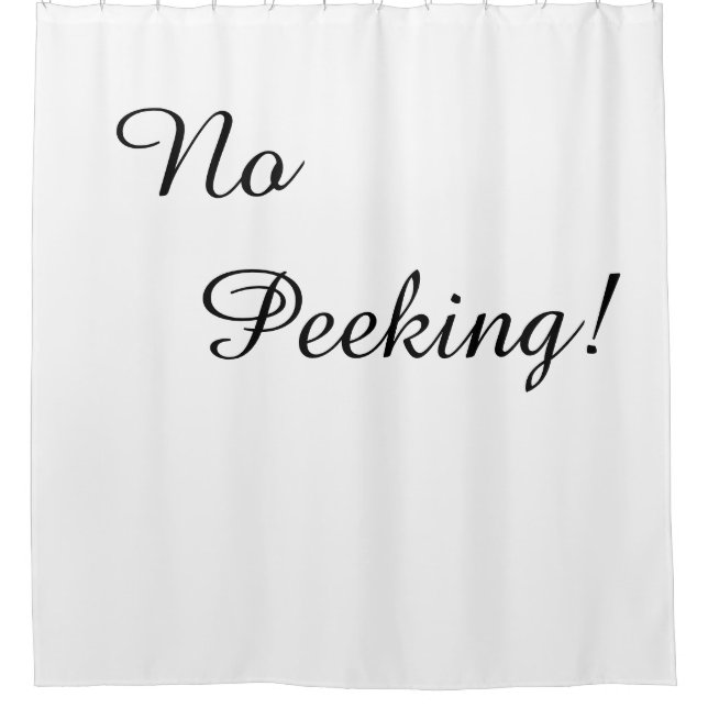 No Peeking Shower Curtain (Front)