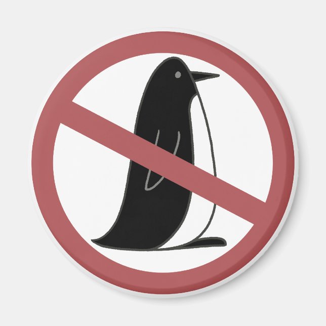 No Penguins Magnet (Front)