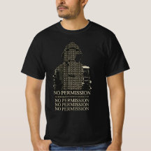 No Permission Glitch Tee – DarkGG Minimalist 