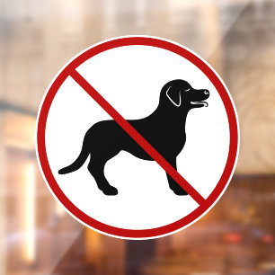 No Pets / Dogs Allowed Black Dog Silhouette