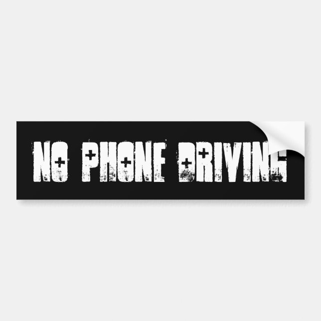NO PHONE DRIVING BUMPER STICKER (Front)