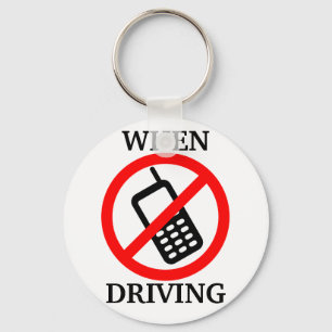 No Phone When Driving Key Ring