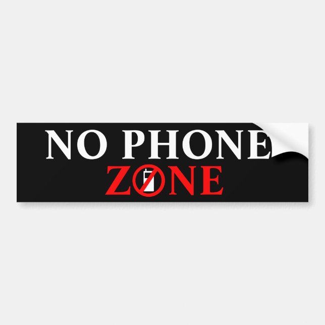 No Phone Zone (1.2) Bumper Sticker (Front)