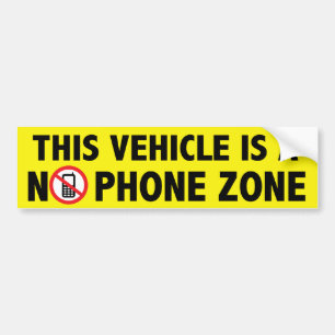 No Phone Zone Bumper Sticker