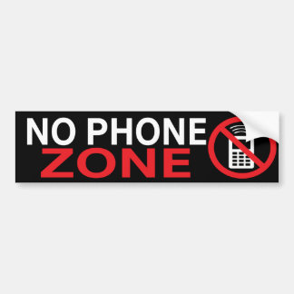 No Phone Zone Custom Bumper Sticker