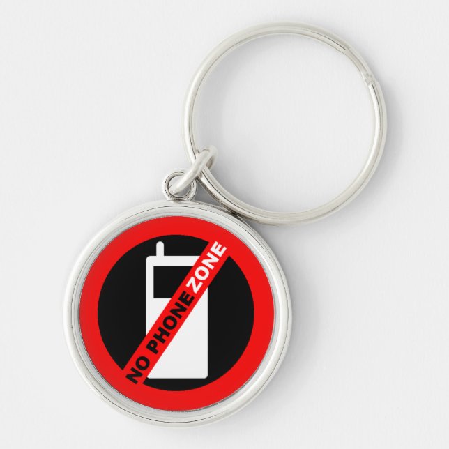 No Phone Zone Keychain (Front)