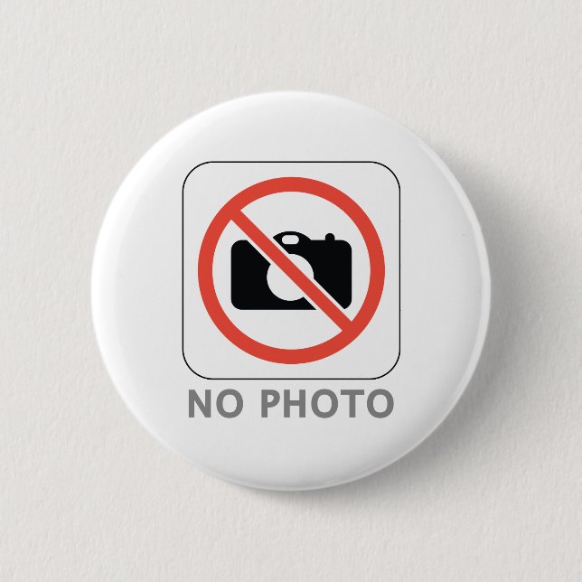 No Photo 6 Cm Round Badge (Front)