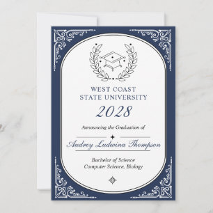 No Photo Graduation Announcements