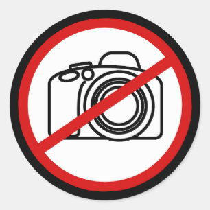 No Photography Allowed Stickers